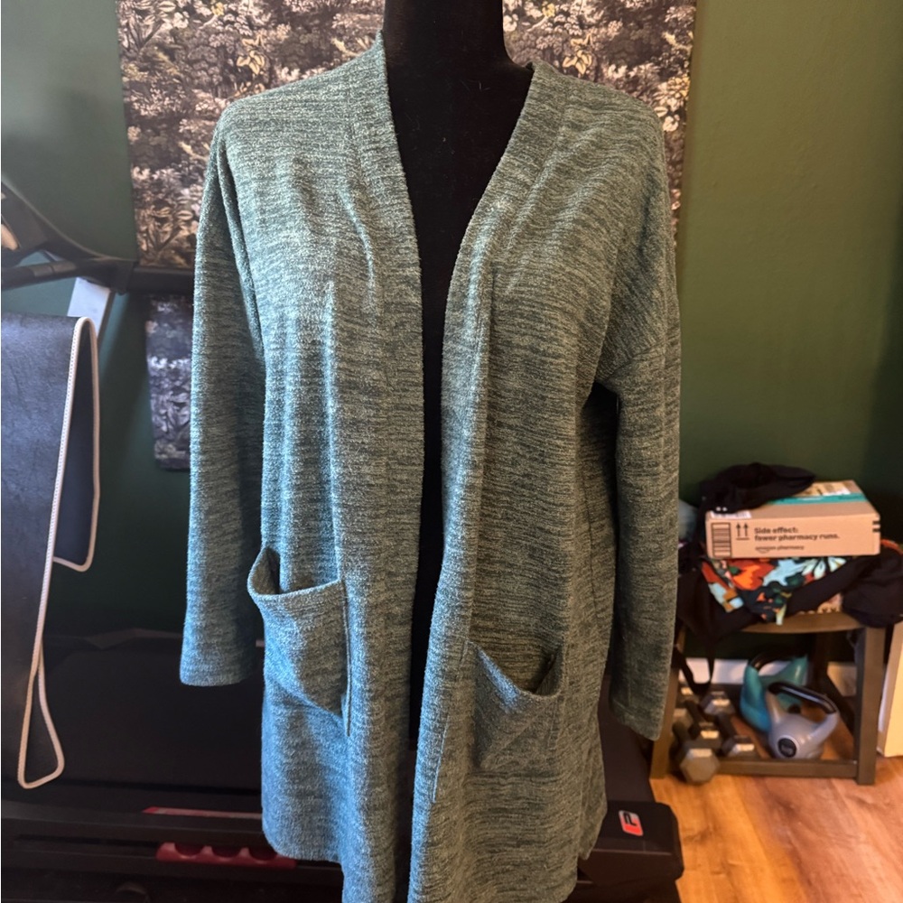 Women's Green Sweater Cardigan